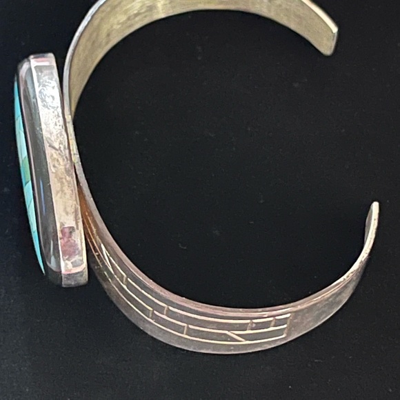 Mine Finds by Jay King Turquoise Mosaic Inlay Cuff Bracelet - Picture 4 of 6